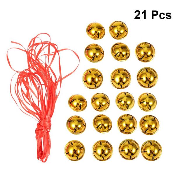 

21pcs five-point star christmas bells mini creative shiny rattle bells handmade small christmas jingle bell (20pcs 3cm golden be