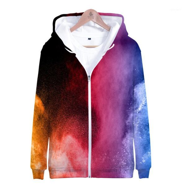 

men's hoodies & sweatshirts luckyfriday color smoke 3d men print money heist the house zipper1, Black