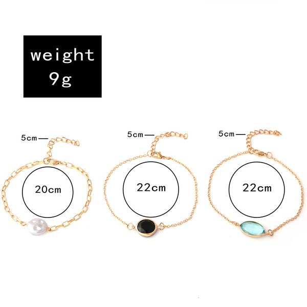 

beads fashion jewelry 3pcs/set faux pearl pendant bracelet set, Golden;silver