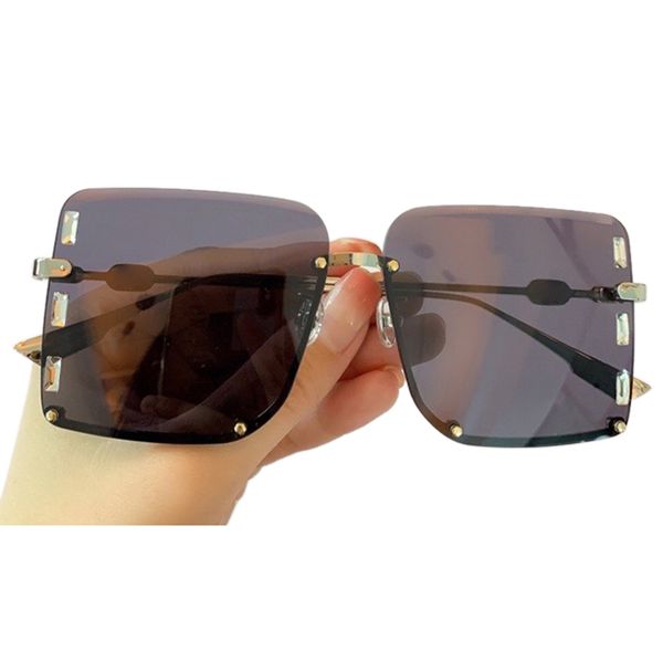 

oversized mode square with no hoop female sunglasses uv400 v0rq, White;black