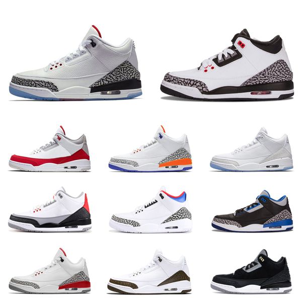 

fire red men outdoor shoes 3 3s black cat cement pure white wolf grey throw line katrina mens trainers sports sneakers