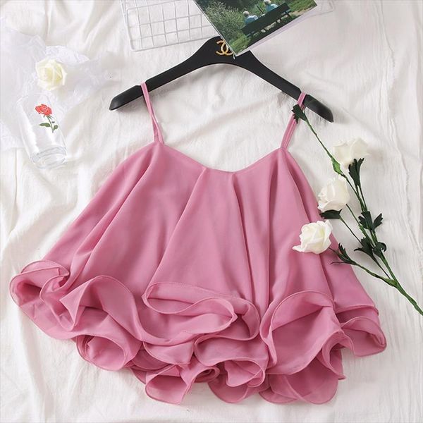 

sexy cold bey tops tops chiffon blouse rush top cami tank backless рубашка без рукавов женщины blusas mujer de moda 2020 корейский новый, White