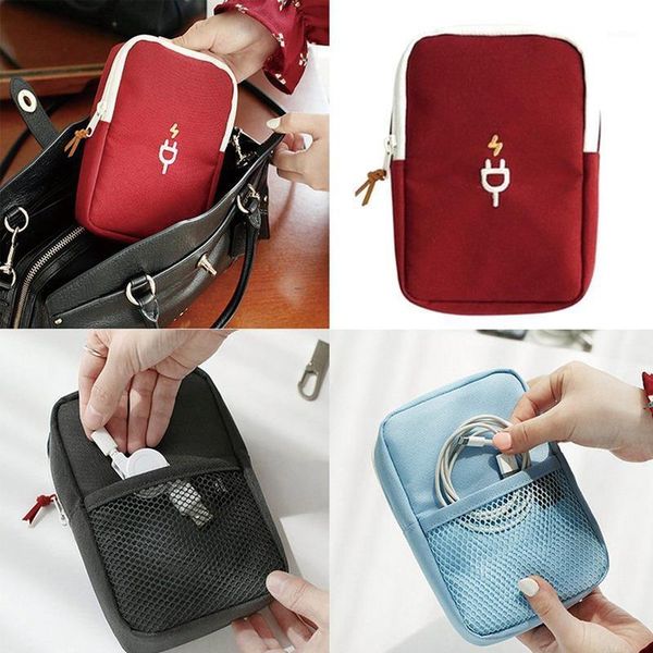 

phone usb cable earphone charger box bag portable digital device organizer travel headphone cable digital storage bags1