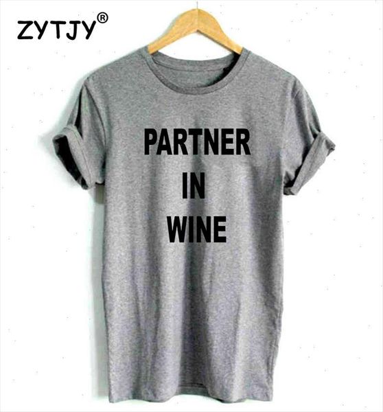 

partner in wine women tshirt cotton casual funny t shirt for lady yong girl tee hipster tumblr drop shipping s 73, White