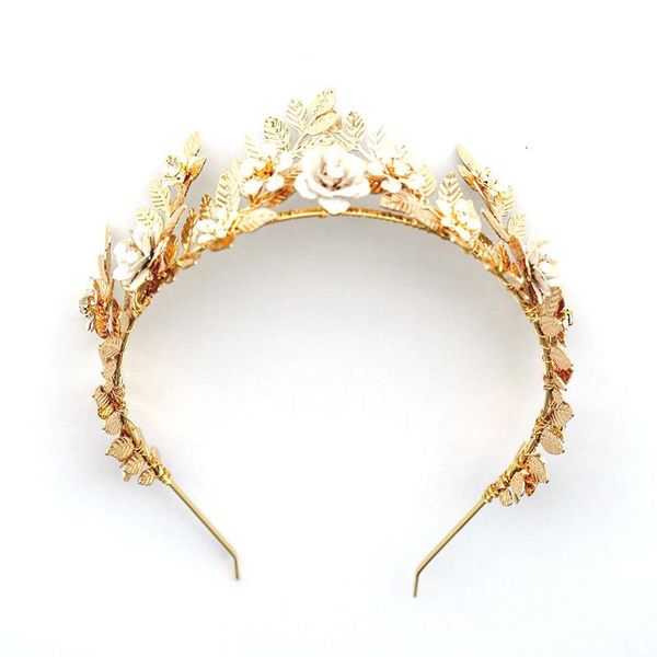 

silver colour leaves bridal hair accessories gorgeous crystal crown bridal headband tiara elegant rhinestone women head pieces, Golden;silver