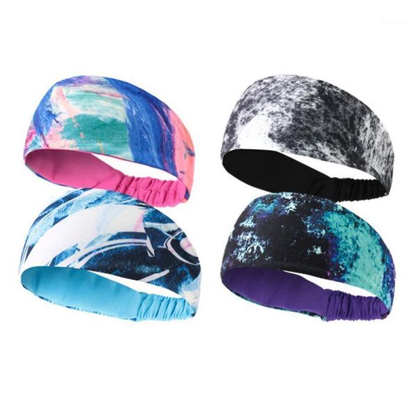 

sweatband yoga cycling sport men and women hair bands sweat breathable headband head sportswear1, Yellow;black