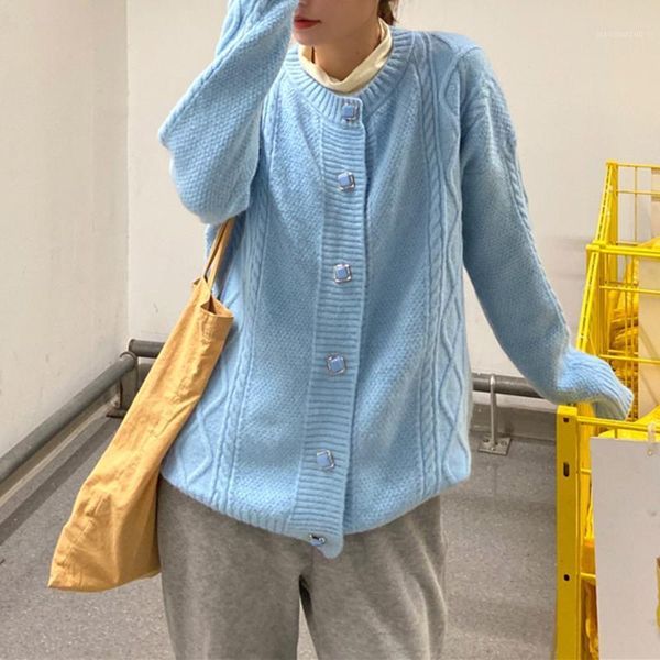 

japan style korean fashion sweater popular thin simple autumn winter solid color thicken single-breasted long sleeve1, White;black