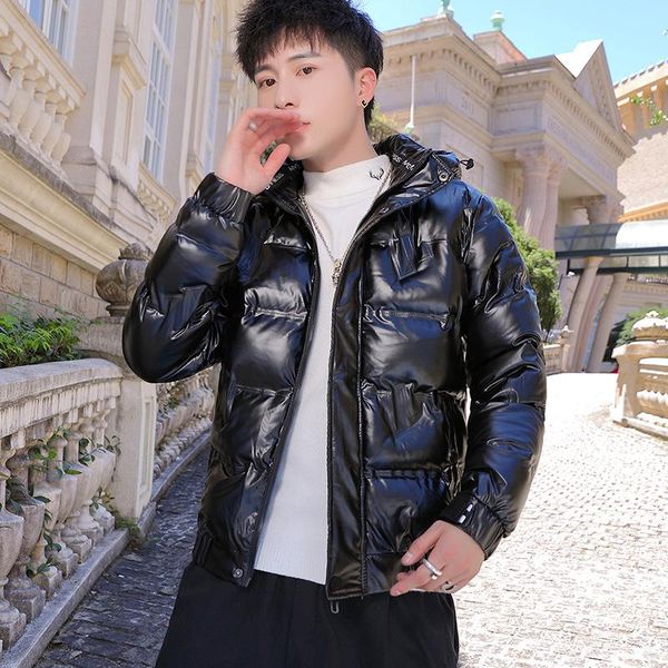 

men's down & parkas winter and cotton padded jacket for teenagers, Black