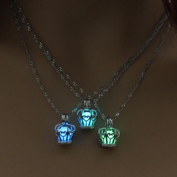 

diy bead crown new locket glowing nice delicate glow in the dark necklace