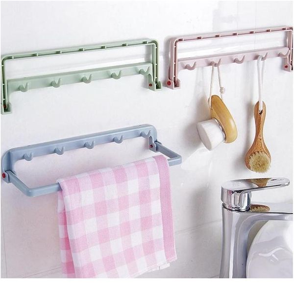 

1pcs cabinet door back hanger seamless hanging towel sponge storage rack rag storage hanger kitchen utensils hook towe jlljrh
