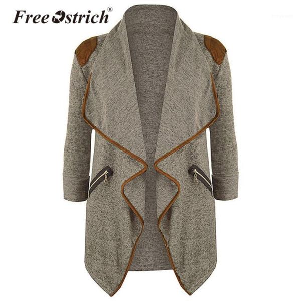 

ostrich jacket womens outwear 2018 casual solid long sleeve cardigan jacket plus size women clothes dropshipping1, White