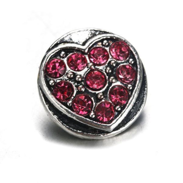 

10pcs lot boom life snap jewelry crystal heart metal 12mm snap buttons fit diy oem snap bracelets for women 9816 h jlladt