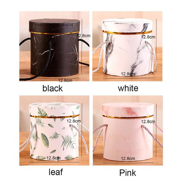 

gift wrap round flower paper boxes lid hug bucket florist packaging box candy bar party wedding supply decor
