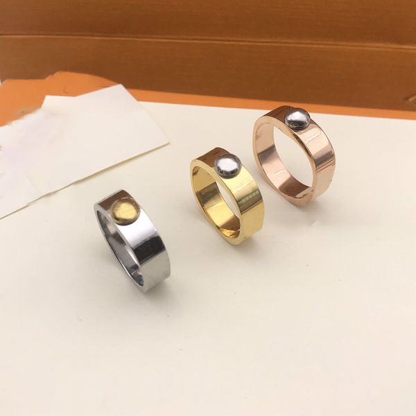 

fashion ring for man women rings men woman jewelry 4 color gifts fashion accessories o276, Silver