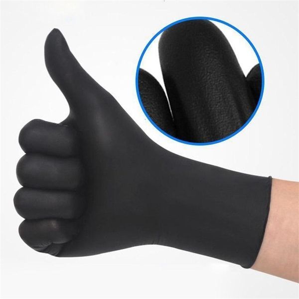 

food black 50 pcs/lot grade waterproof allergy disposable work safety nitrile gloves mechanic