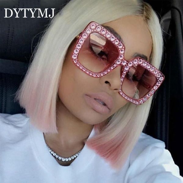 

sunglasses dytmyj 2021 square oversized fashion women brand designer mirror sun glasses lunette de soleil femme uv400, White;black