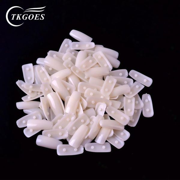

false nails tkgoes 100pcs practice nail tips diy salon manicure oval/square adjustable art beauty replacement tools, Red;gold