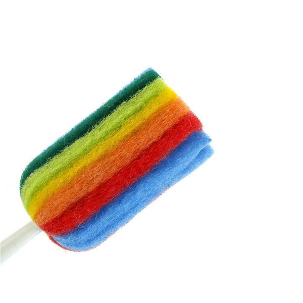 

rainbow color cup brush kitchen cleaning sponge brush for wineglass bottle coffe tea glass cleaner family washing brushes tools h jllnua