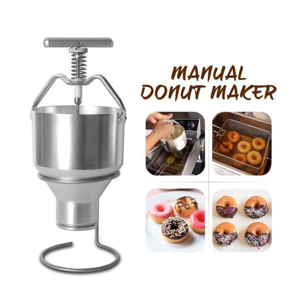 

new arrival 2.5l donut maker processor stainless steel waffle dispenser donut mould adjustable size snack machine1