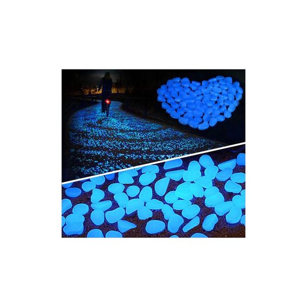 

garden decor luminous stones glow in dark decorative pebbles outdoor fish tank decoration pebble rocks aquarium mix color d2 wmtsap
