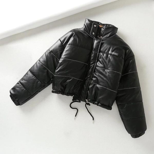 

white streep 2019 fashion fat clothing jacket bomber black jas korean parka park women winter reflecting wlhlu