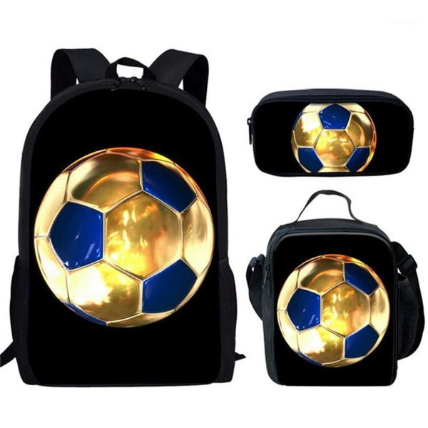 Сумки для хранения футбольные баскетбольные печати для мальчиков очаровательны туристические сумки Soccers Teenage Mochila Escolar1