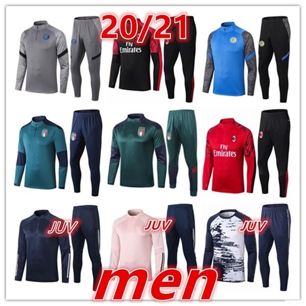 

2020 2021 new men soccer tracksuit tracksuits survetement foot soccer training suit football kits new chandal futbol jogging jacket, Black