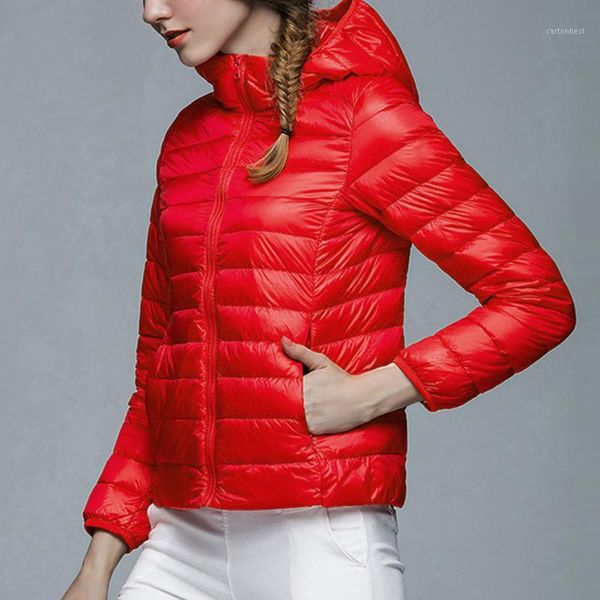 

women's down & parkas oeak winter coats women casual hooded solid warm fashion wild coat jacket ultra-light outerwear 20211, Black