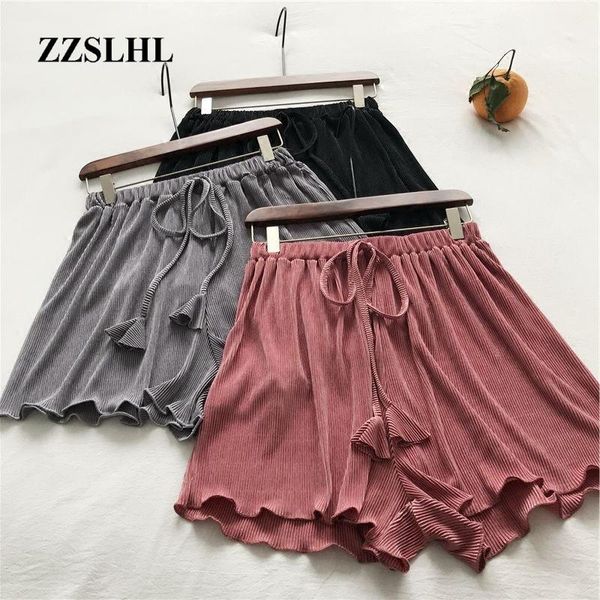 

women's shorts fashion drawstring short femme wide leg womens harajuku loose pleated summer pants beach ladies c5255, White;black