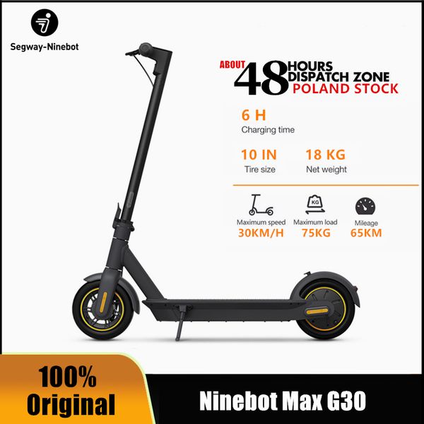 

eu stock original finebot от segway max g30 smart electric scooter складной 65 км максимальный пробег kickscooter двойной тормозной досок