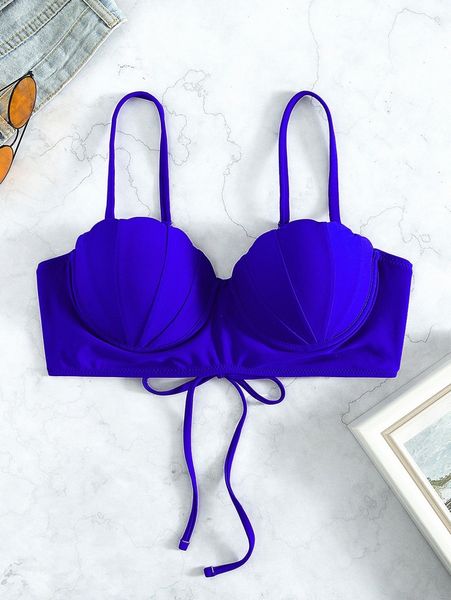 

scallop trim underwire bikini i9uu#, White;black