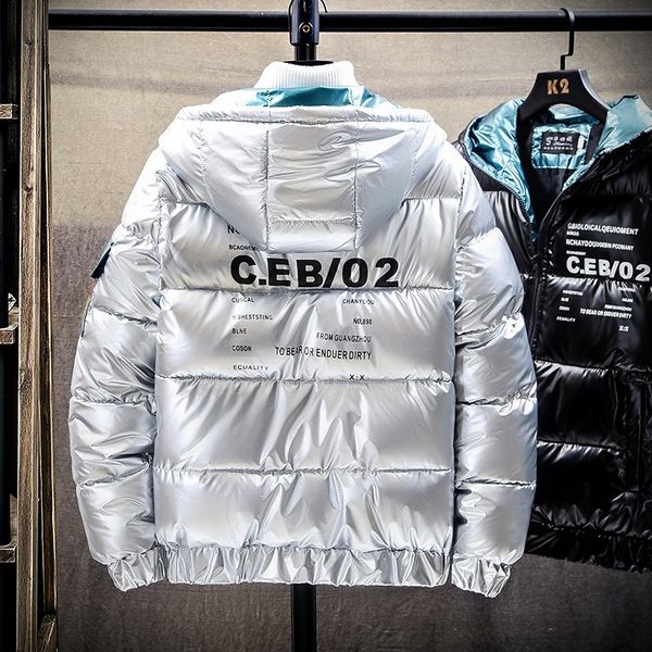 

keg8 wholesalewinter jacket men motoqueiro warm jacket down with glasses jacket cotton coat novel new windproof parka down jackets men hoode, Black