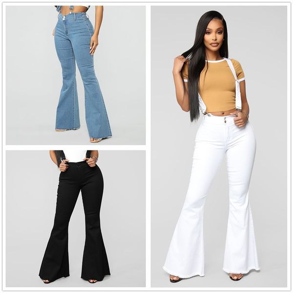 

jeans fashionable suspender new slim women's flared pants, Blue