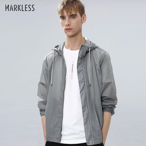 

markless mens lightweight hydrophobic skin jacket quick drying breathable uv-protection wear jka6109m, Black;brown