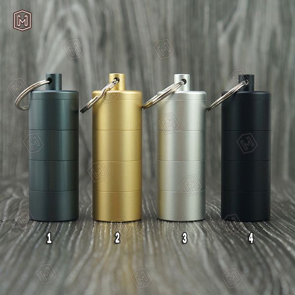 

protable 4 layers tobacco metal container for smoking oil crumble honey wax jars with ring