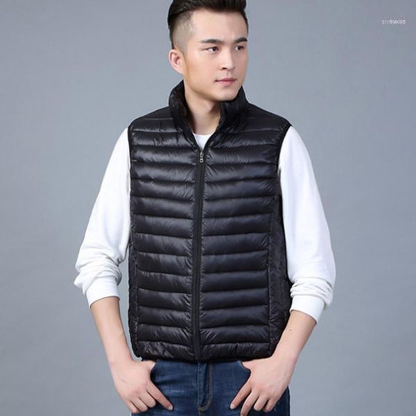 

2019 new arrival black/blue/red color winter men vest fashion cotton casual waistcoat collar men's slim sleeveless jackets vests11, Tan;black