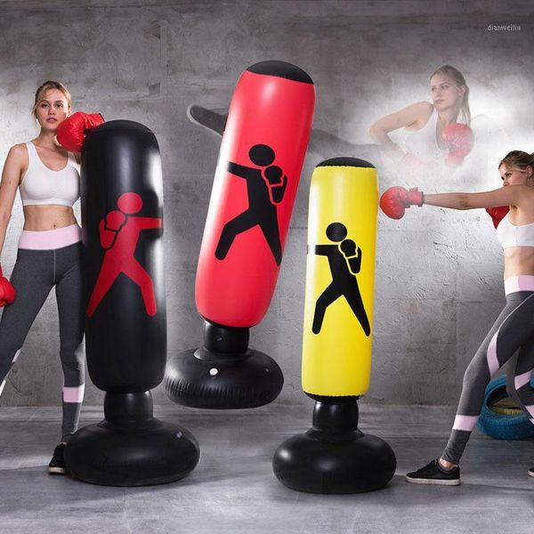

sand bag 160cm inflatable punching stand boxing tumbler muay thai pressure relief fight tool vertical sandbag1