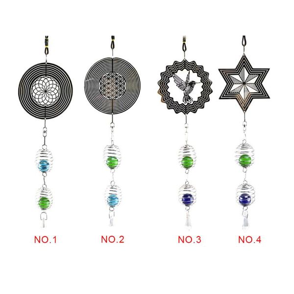 

decorative objects & figurines music spiral crystal ball wind chime indoor outdoor home store decoration christmas hanging windchime nordic