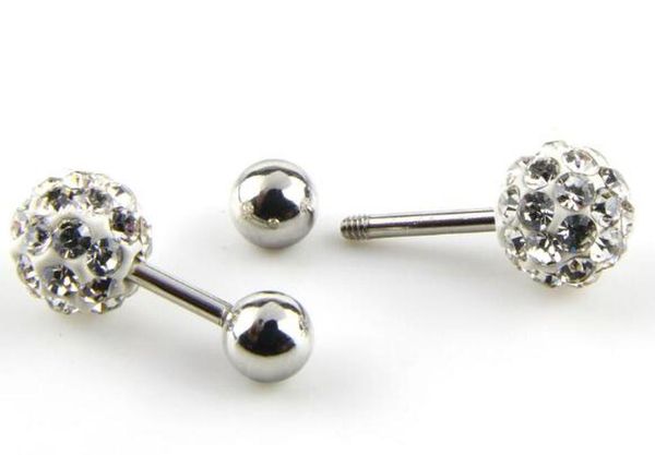 

1 шт. cz trangus шпильки спирали хряща ушной пирсинг феридо хирургическая стальная шпилька 16g 3 6 мм мяч корпус ювелирных изделий ушной пир, Silver