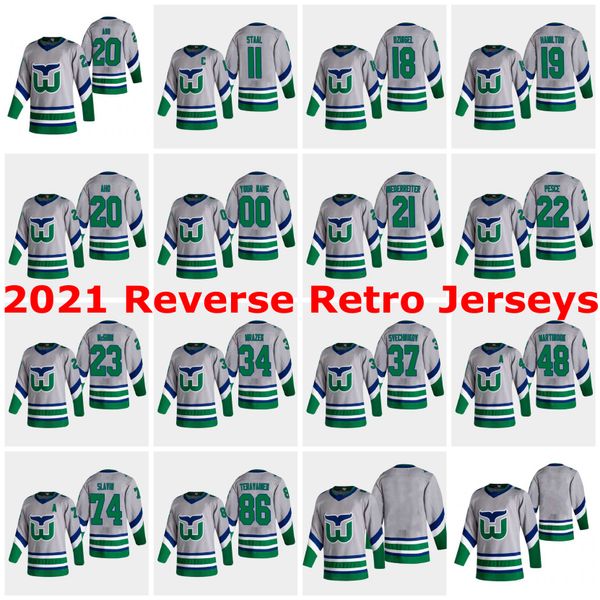 

carolina hurricanes 2021 reverse retro jerseys eetu luostarinen jersey martinook brock mcginn martin necas nino niederreiter custom stitched, Black;red