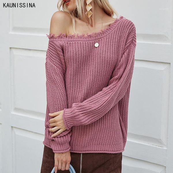 

loose knitted sweater women jumpers long sleeve woman pullovers sweaters streetwear autumn winter pullover sweaters s-xl1, White;black