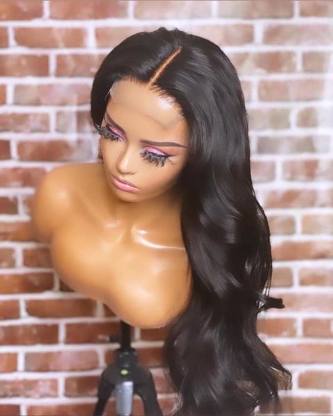 

lace wigs ama body wave front wig brazilian 4x4 closure remy human hair for black women frontal pre plucked, Black;brown