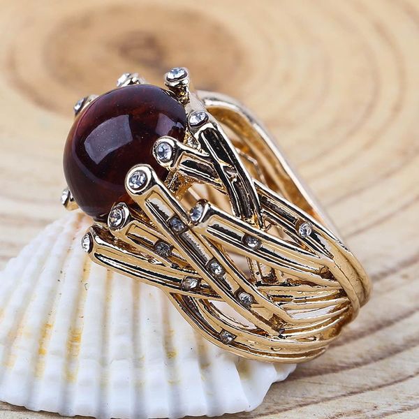 

cluster rings vintage irregular crystal couples love for women exquisite jewelry fashion rhinestone cz wedding anillos j4m615, Golden;silver