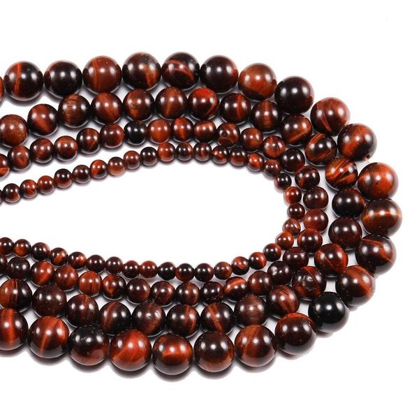 

1strand lot natural stone red tiger eye agates round beads loose spacer bead for jewelry making diy necklace bracelet wholesale h bbywji, Silver