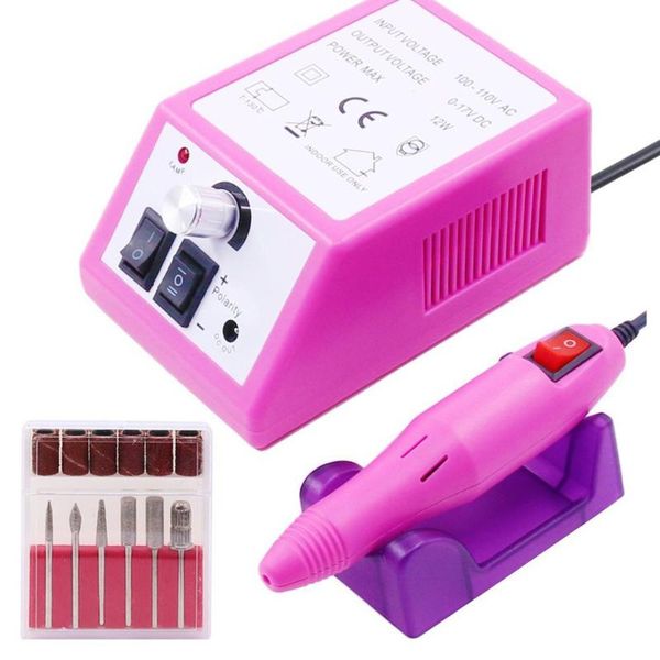 

nail drill & accessories 20000 rpm electric bits set manicure machine mill cutter for art tools gel polish grind pedicure file