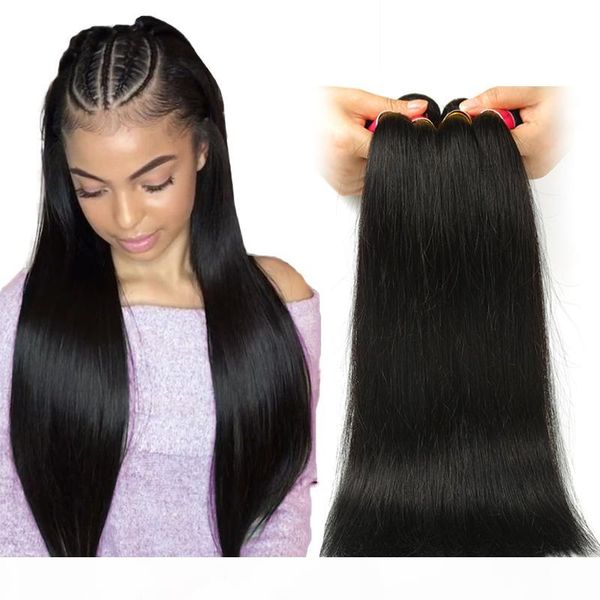 

unprocessed peruvian straight hair bundles peruvian straight virgin human hair weave natural color double weft peruvian hair 3 bundles, Black