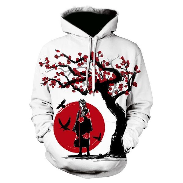 

cool new design anime naruto hoodies 2019 men women autumn pullovers 3d hooded sweatshirts naruto 3d hoody plus size, Black