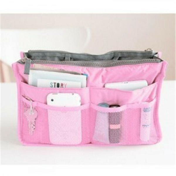 

storage bags women foldable organizer handbag travel bag large capacity insert liner purse organiser pouch lady