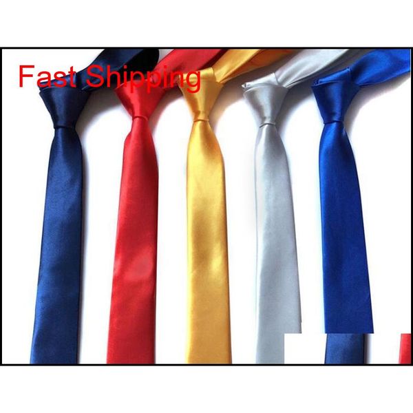 

50pcs men 5cm solid color silk ties solid celebrity pajaritas gravata slim mens ne qylksu beauty888, Blue;purple