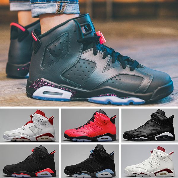 

new 6 men basketball shoes sport blue bg black white infrared gatorade maroon oreo high sneaker size 8-13, White;red